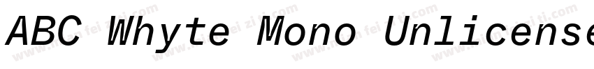 ABC Whyte Mono Unlicensed Trial Reg字体转换